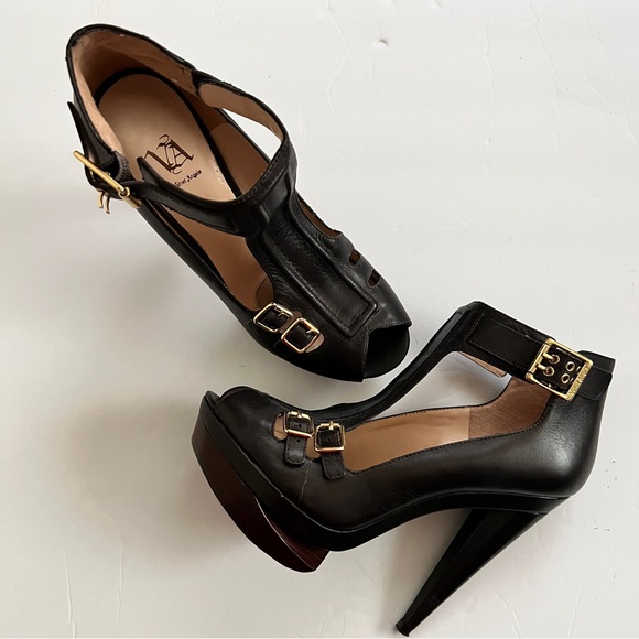 Velvet Angels Socialista Leather Platform Stilettos - Picture 5 of 16